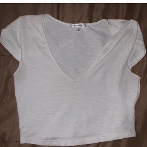 White crop top